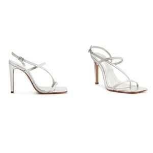 Schutz Women's Size 8 Heloise High Metallic Leather Sandal